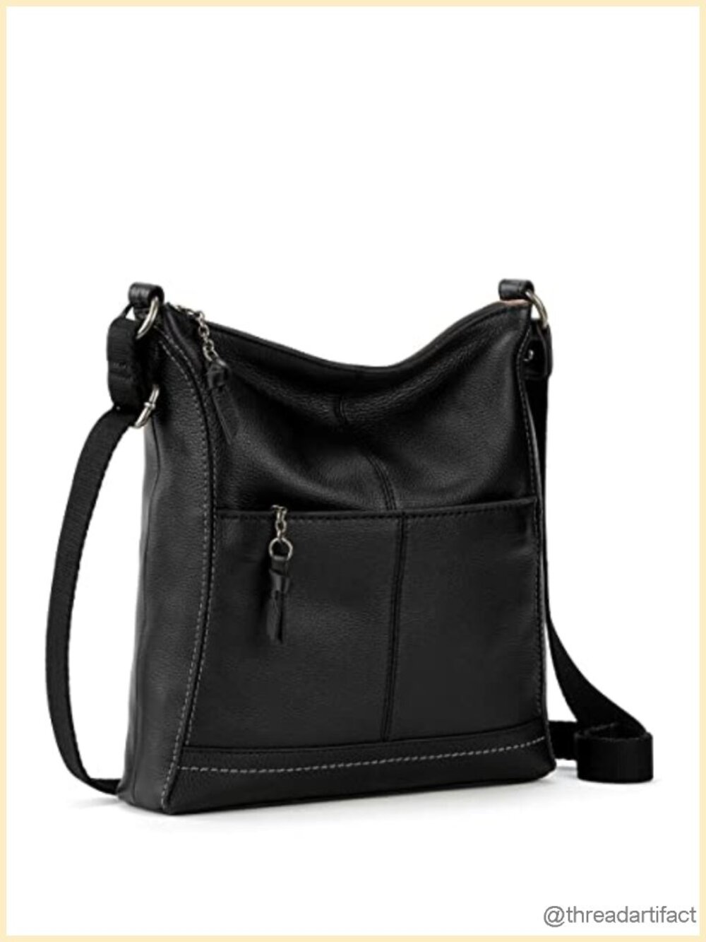 Premium Leather Crossbody Purse with Adjustable Strap and Multiple Pockets
